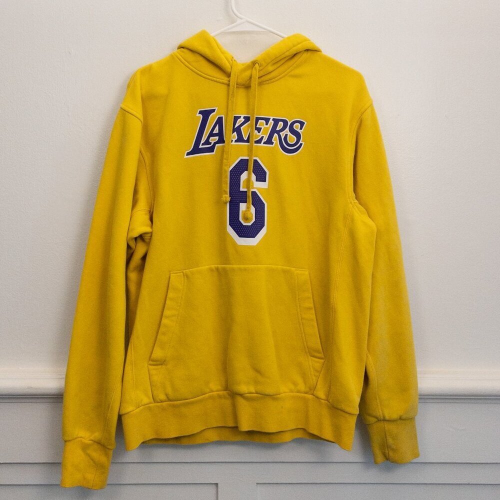 Nike Los Angeles Lakers LeBron James #6 Hoodie – Gold Purple Men’s Large - Picture 2 of 4